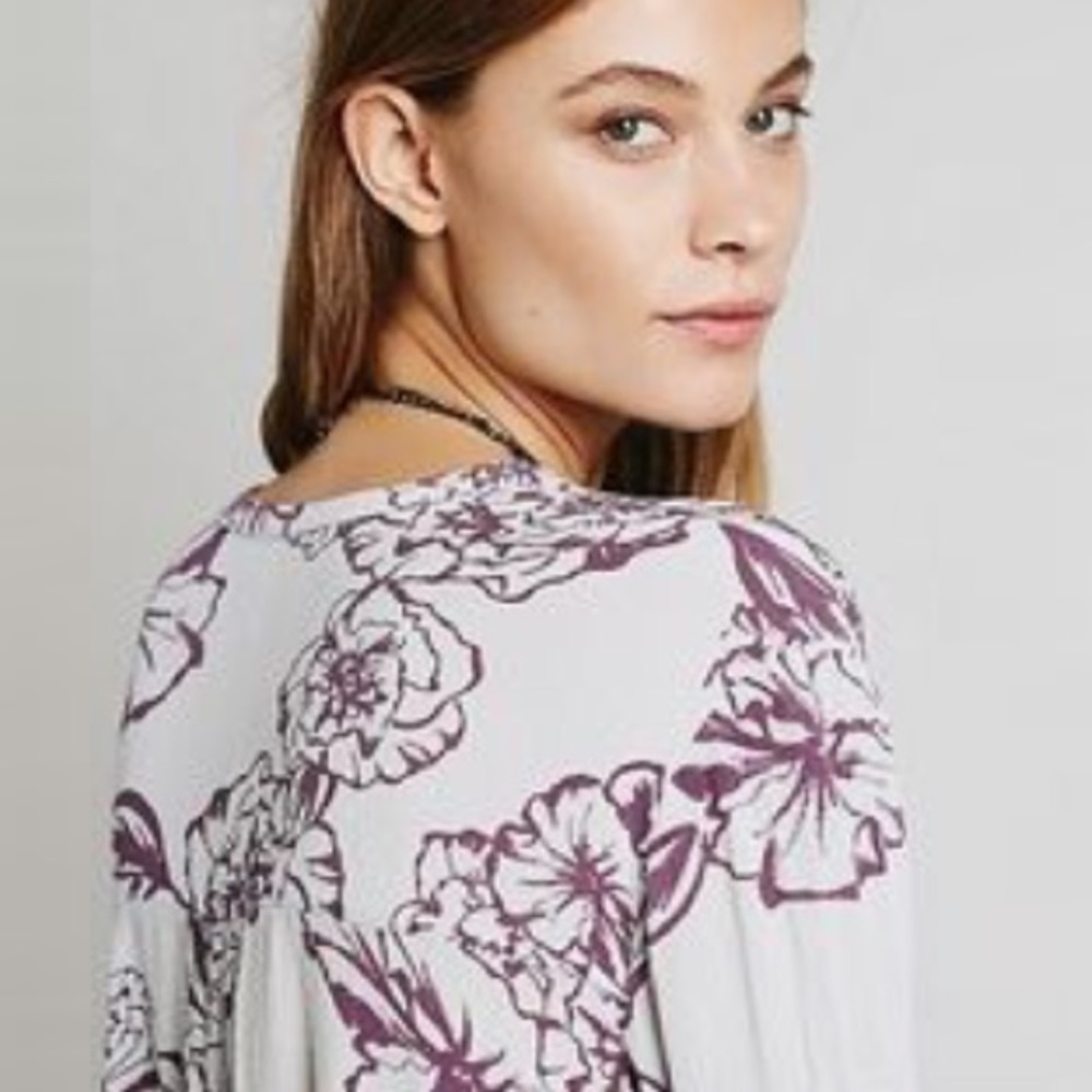 Floral Foil Print Tunic DRESS Tree Swing NEW - Picture 3 of 3